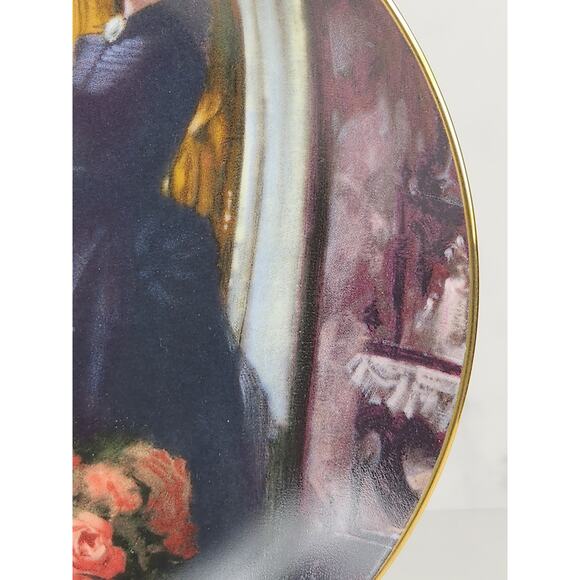 The Proposal Gone With The Wind Year 1988 Fine China 8 1/2" Wall Decor Plate Vtg - Picture 7 of 13